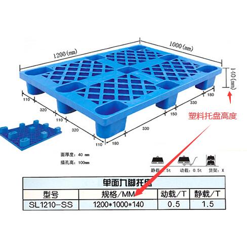 塑料托盤的標準高度 塑料托盤的標準高度
